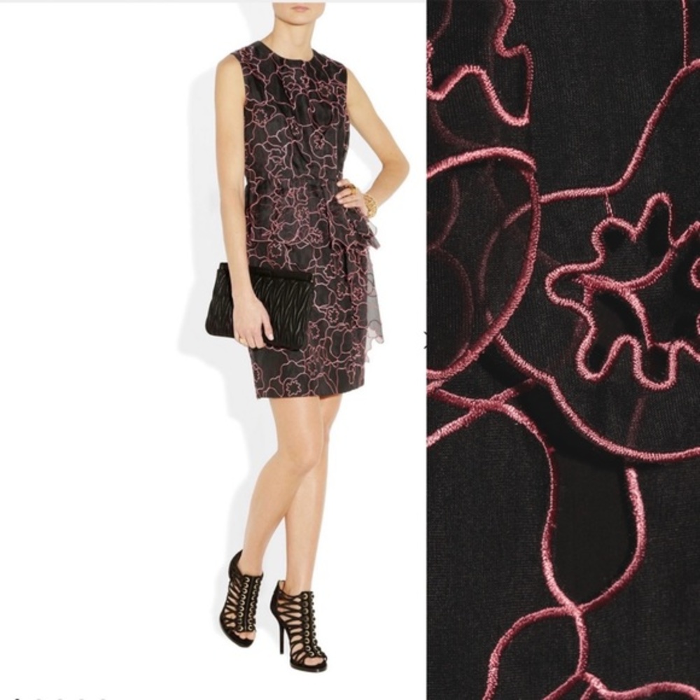 Diane Von Furstenberg Leni Dress Peplum Cocktail Dress Size 2